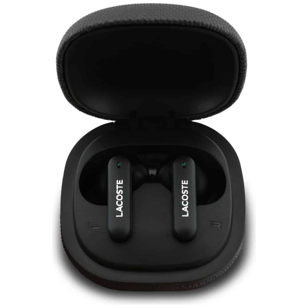 Ακουστικά TWS Lacoste Iconic Petit Pique Bluetooth μαύρο - Image 4