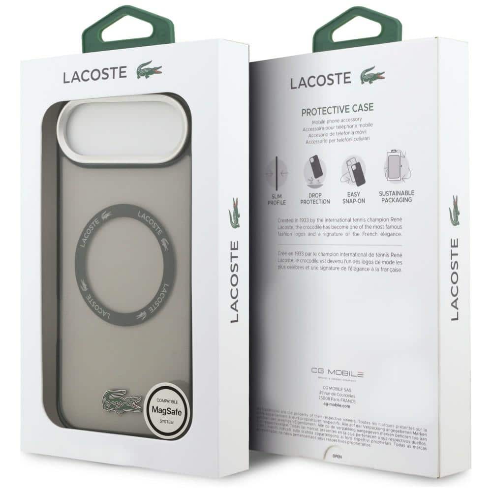 Lacoste Shockproof Διαφανής Ματ MagSafe - θήκη για Apple iPhone Air - Γκρι - Image 8