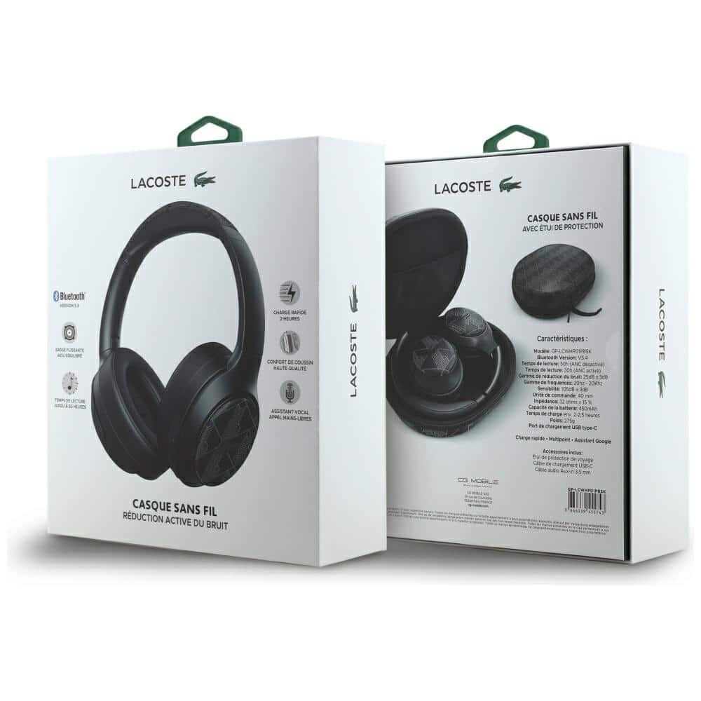 Ακουστικά Lacoste The Blend ANC Bluetooth μαύρο - Image 7