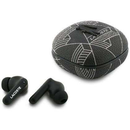 Ακουστικά TWS Lacoste Monogram The Blend Bluetooth ENC ANC μαύρο
