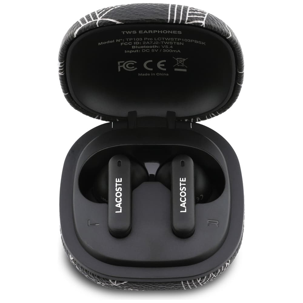 Ακουστικά TWS Lacoste Monogram The Blend Bluetooth ENC ANC μαύρο - Image 4