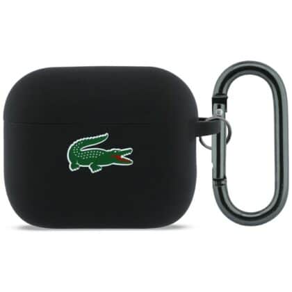 Θήκη Lacoste Σιλικόνης με Λογότυπο Croc για AirPods Pro 3 μαύρη