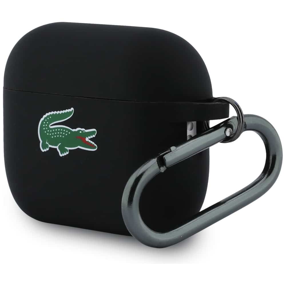 Θήκη Lacoste Σιλικόνης με Λογότυπο Croc για AirPods Pro 3 μαύρη - Image 3