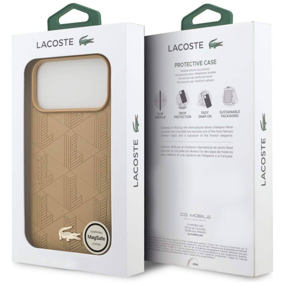 Lacoste Nomogram Χρυσό Λογότυπο MagSafe - θήκη για Apple iPhone 17 Pro Max - Μπεζ - Image 8