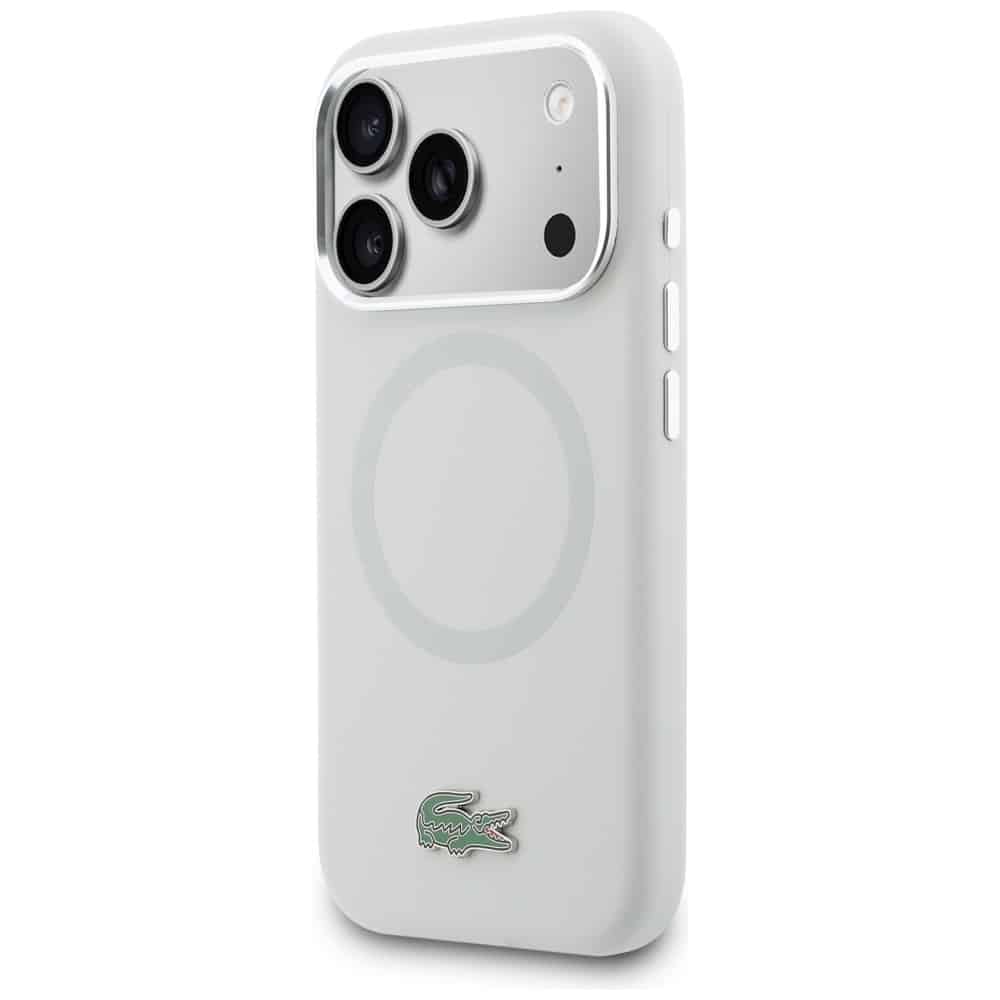 Lacoste Σιλικόνη με Μεταλλικό Λογότυπο MagSafe - θήκη για Apple iPhone 17 Pro - Γκρι - Image 2