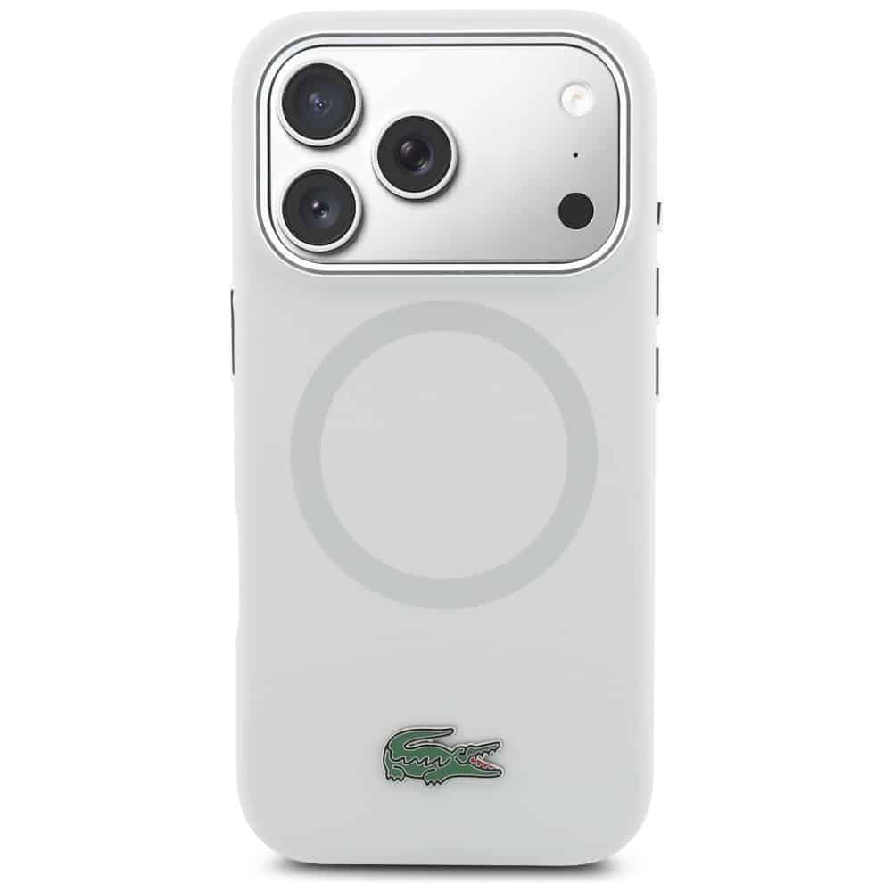 Lacoste Σιλικόνη με Μεταλλικό Λογότυπο MagSafe - θήκη για Apple iPhone 17 Pro - Γκρι - Image 3