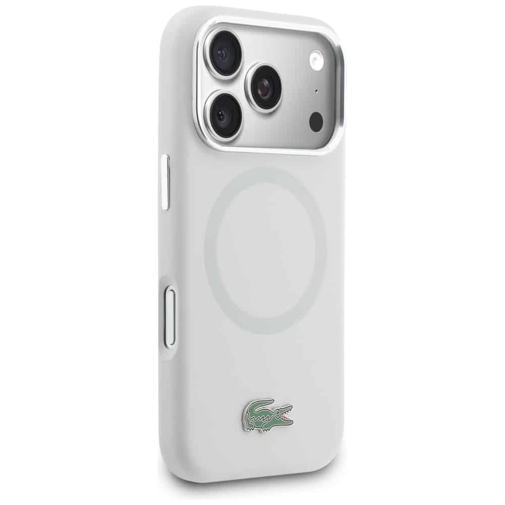 Lacoste Σιλικόνη με Μεταλλικό Λογότυπο MagSafe - θήκη για Apple iPhone 17 Pro - Γκρι - Image 4