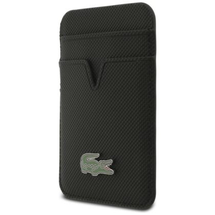 Πορτοφόλι καρτών Lacoste Petit Pique MagSafe μαύρο
