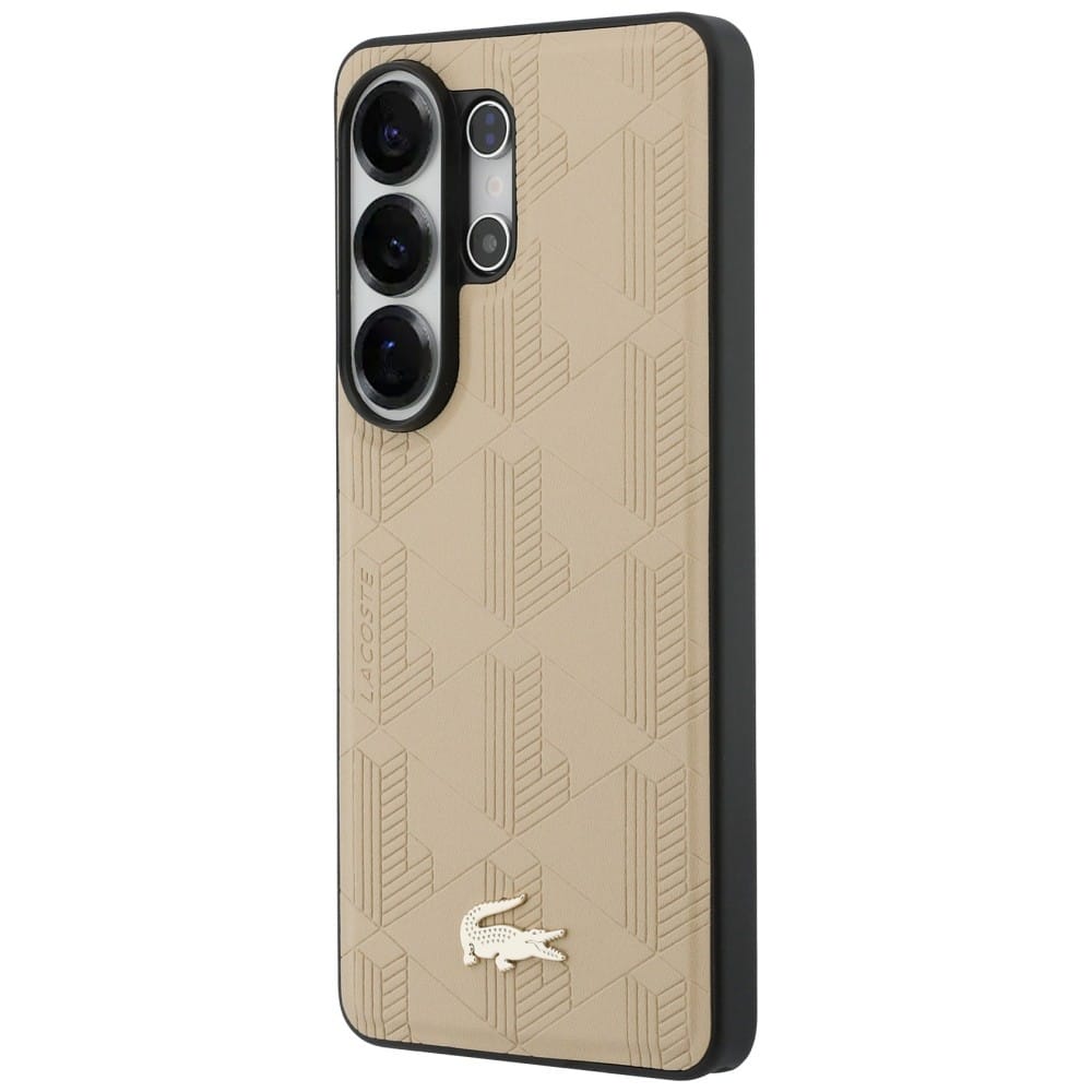 Θήκη Lacoste Nomogram Gold Logo MagSafe για Samsung Galaxy S26 Ultra μπεζ - Image 2