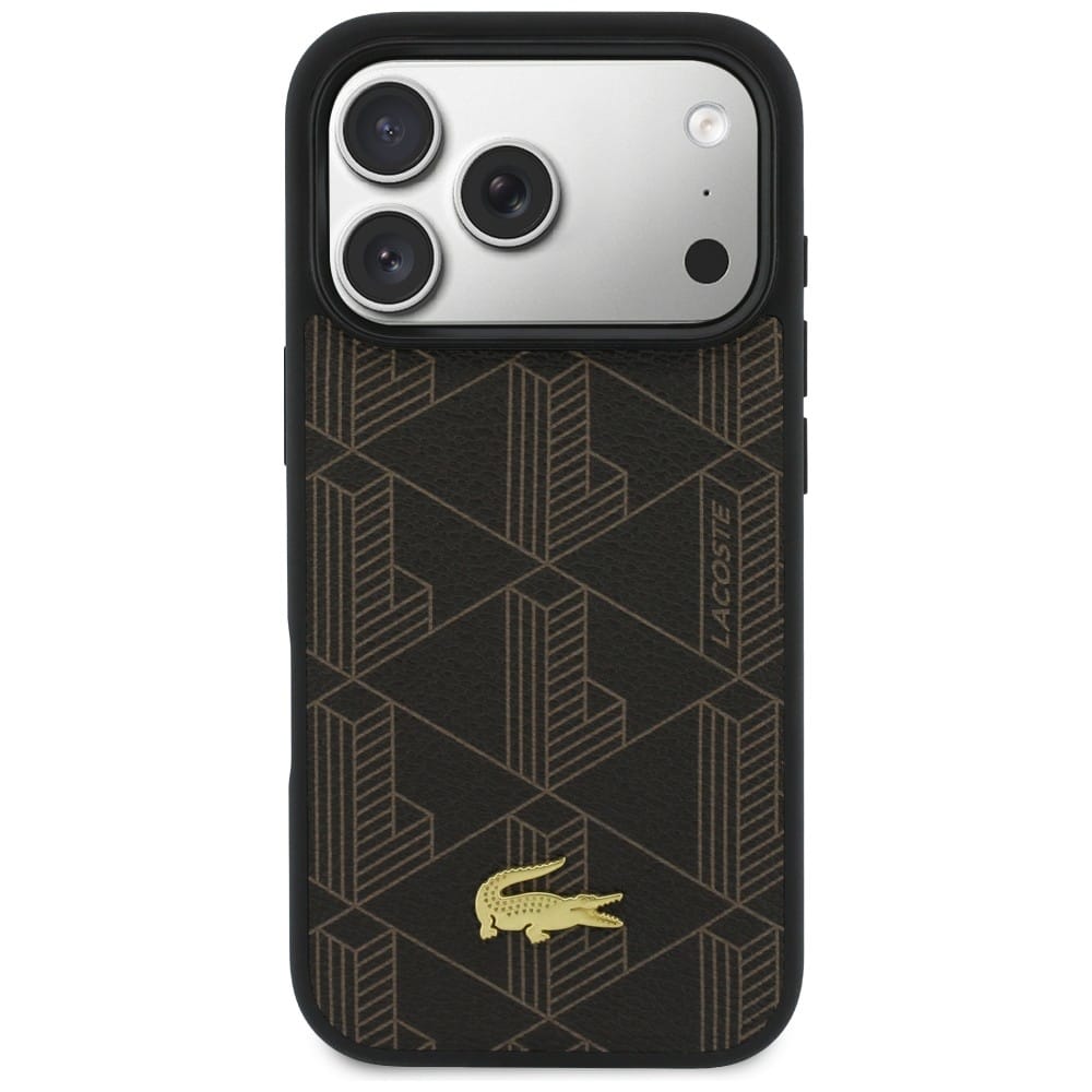 Σετ θήκης + πορτοφολιού Lacoste PVC Blend MagSafe για iPhone 17 Pro καφέ - Image 2