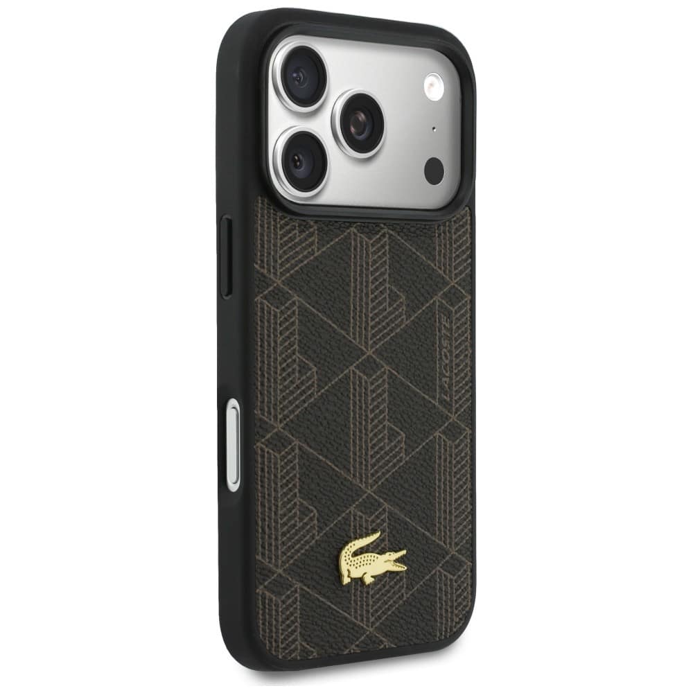 Σετ θήκης + πορτοφολιού Lacoste PVC Blend MagSafe για iPhone 17 Pro καφέ - Image 3