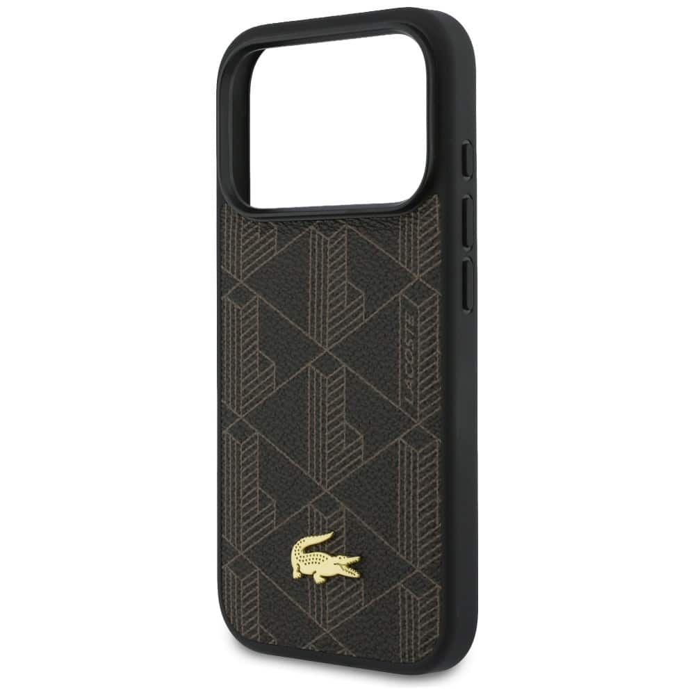 Σετ θήκης + πορτοφολιού Lacoste PVC Blend MagSafe για iPhone 17 Pro καφέ - Image 5