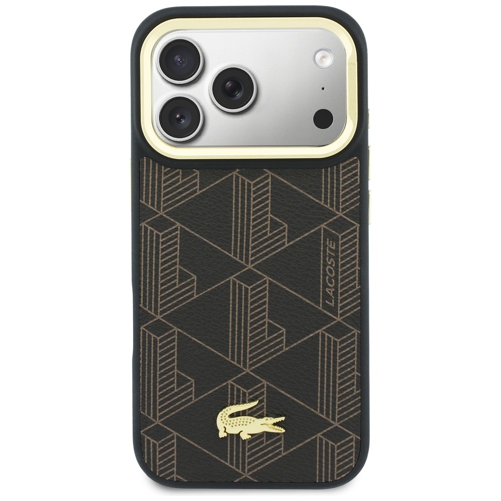 Θήκη Lacoste PVC Blend Stand για iPhone 17 Pro καφέ - Image 3