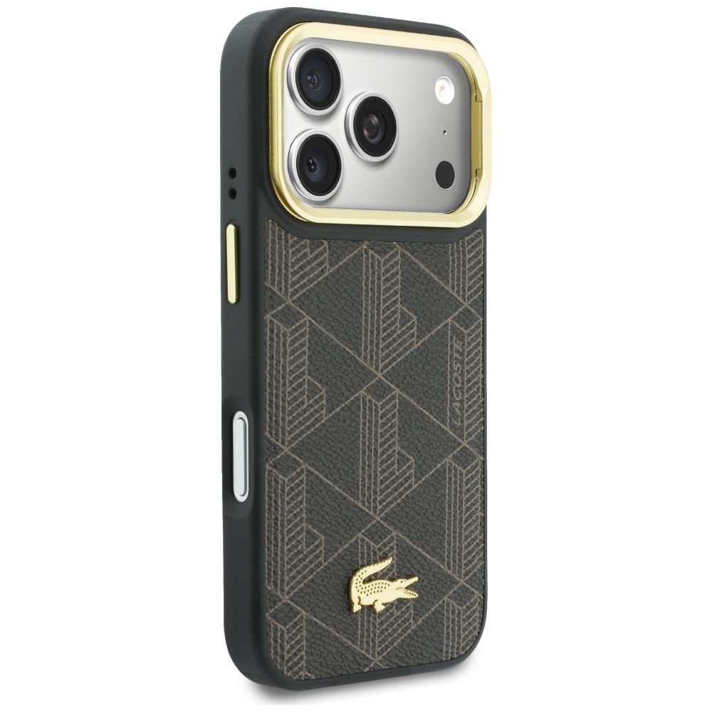 Θήκη Lacoste PVC Blend Stand για iPhone 17 Pro καφέ - Image 4