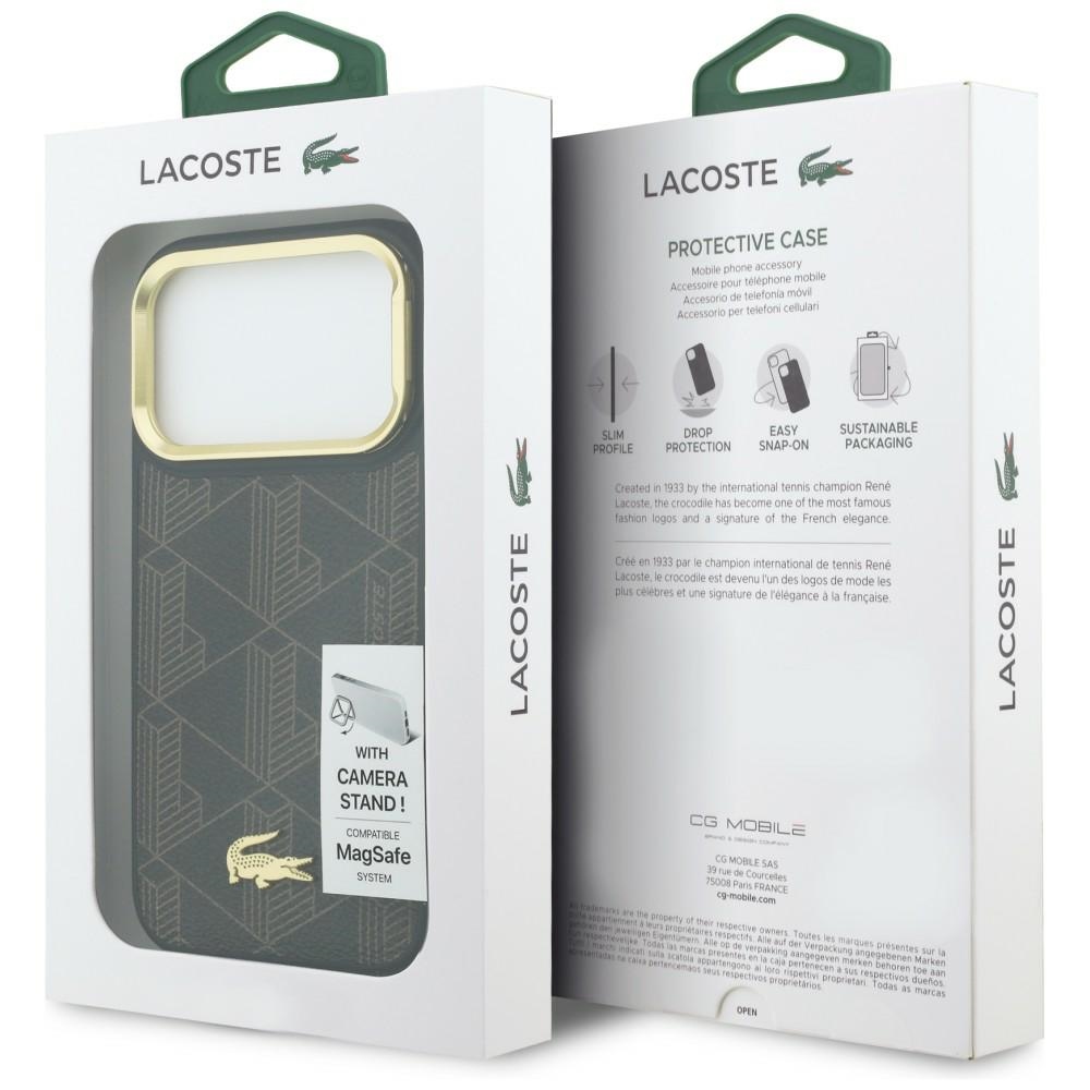 Θήκη Lacoste PVC Blend Stand για iPhone 17 Pro καφέ - Image 8