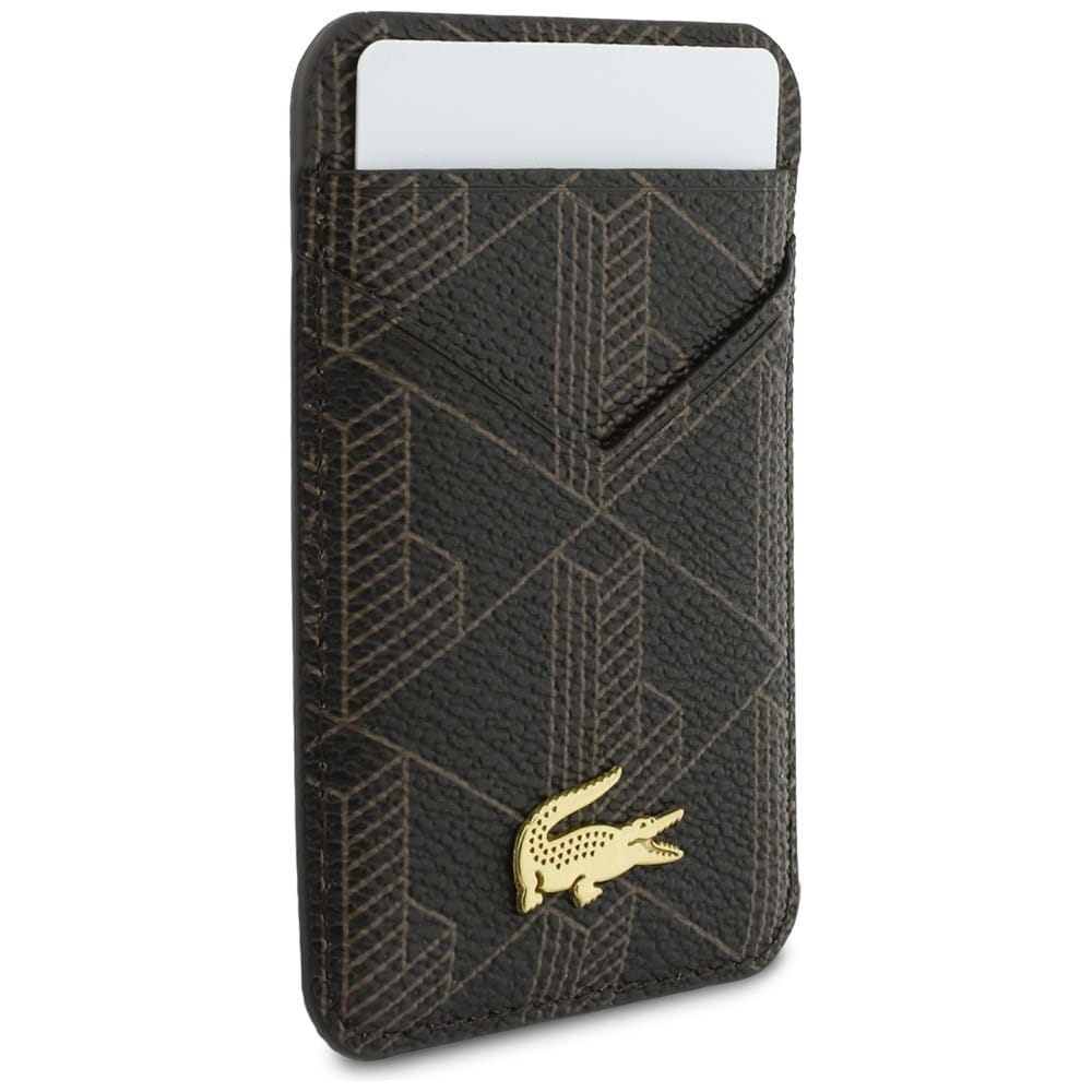 Πορτοφόλι καρτών Lacoste PVC Blend MagSafe καφέ - Image 3