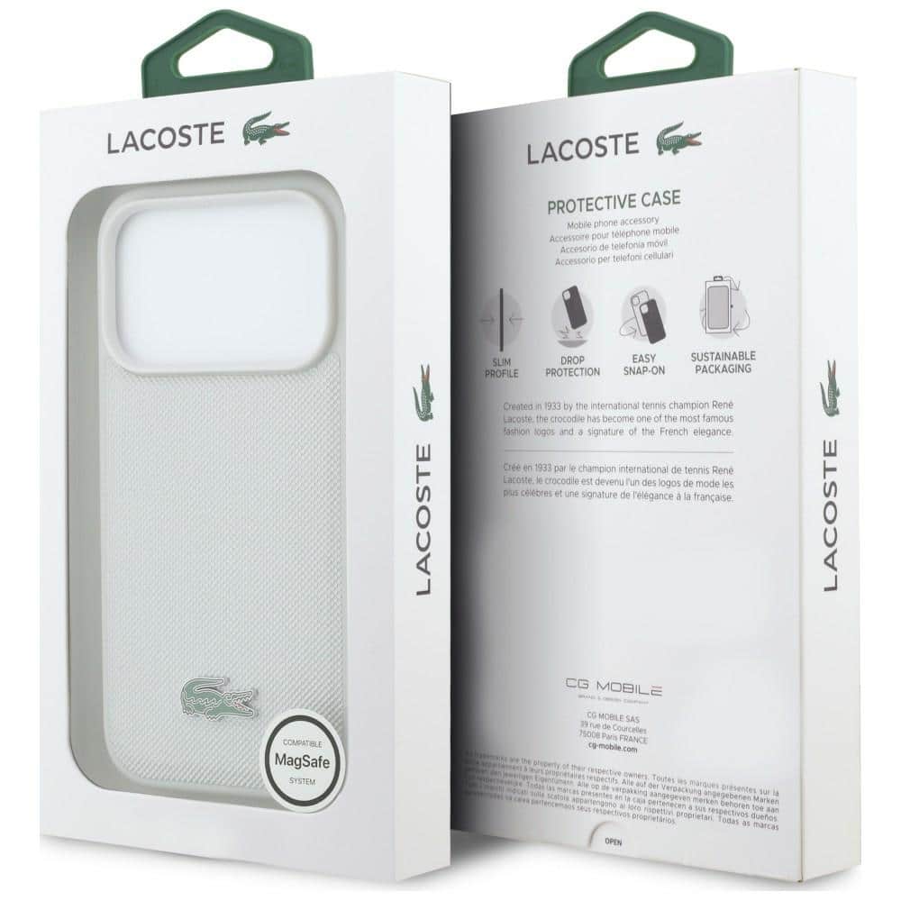 Lacoste Petit Pique Λακαρισμένο Λογότυπο MagSafe - θήκη για Apple iPhone 17 Pro - Γκρι - Image 8