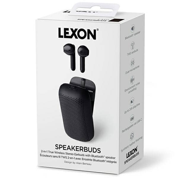 Ασύρματα ακουστικά Lexon Speakerbuds με ηχείο Bluetooth, μαύρο LA127N - Image 16