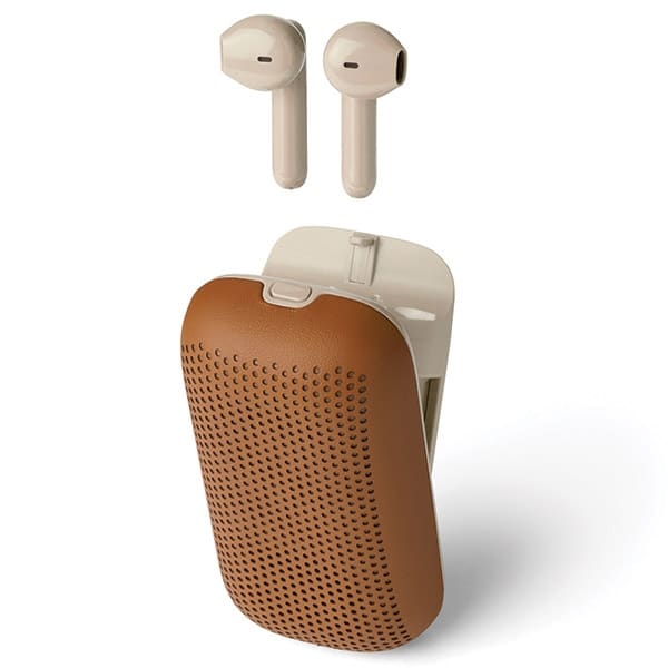 Ασύρματα ακουστικά Lexon Speakerbuds με ηχείο Bluetooth camel LA127C - Image 2