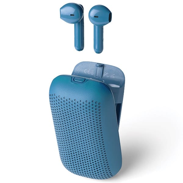 Ασύρματα ακουστικά Lexon Speakerbuds με ηχείο Bluetooth μπλε LA127B - Image 2