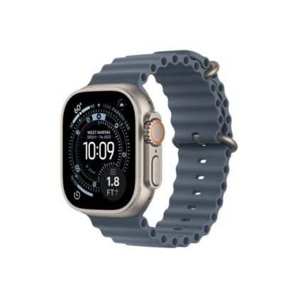 Apple Watch Ultra 3 (2025) GPS + Cellular 5G 49mm Θήκη από φυσικό τιτάνιο με μπλε λουράκι Anchor Ocean EU MEWH4QR/A