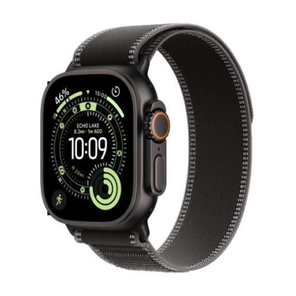Apple Watch Ultra 3 (2025) GPS + Cellular 5G 49mm Μαύρη Θήκη Τιτανίου με Θήκη Trail Loop σε Ανθρακί M/L EU MF1H4QR/A