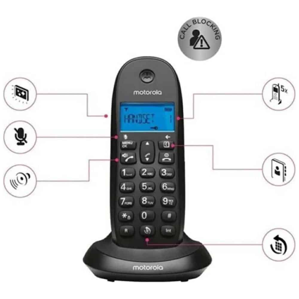 Ασύρματο σταθερό τηλέφωνο Motorola C1001CB+ μαύρο - Image 3