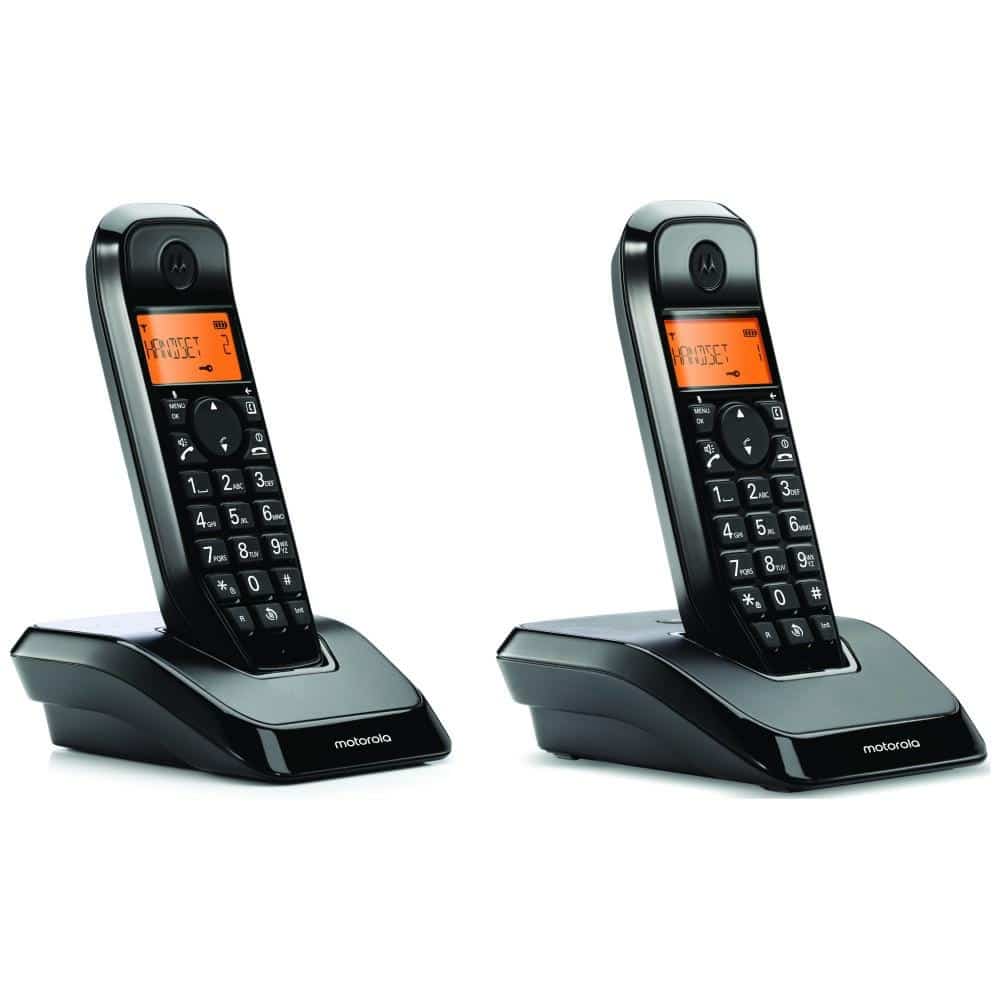 Σετ ασύρματων τηλεφώνων Motorola S1202, 2 τεμ., μαύρο - Image 2