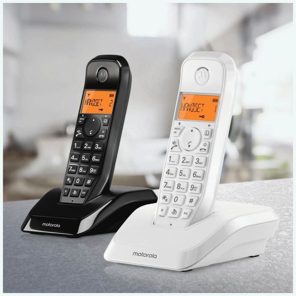 Σετ ασύρματων τηλεφώνων Motorola S1202, 2 τεμ., μαύρο-λευκό - Image 3