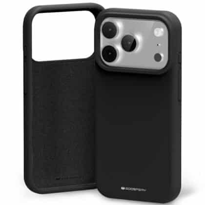Θήκη σιλικόνης Mercury για iPhone 17 Pro μαύρη