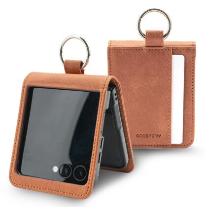 Θήκη ημερολογίου Mercury Basic για Samsung Galaxy Z Flip7 Ανοιχτό καφέ