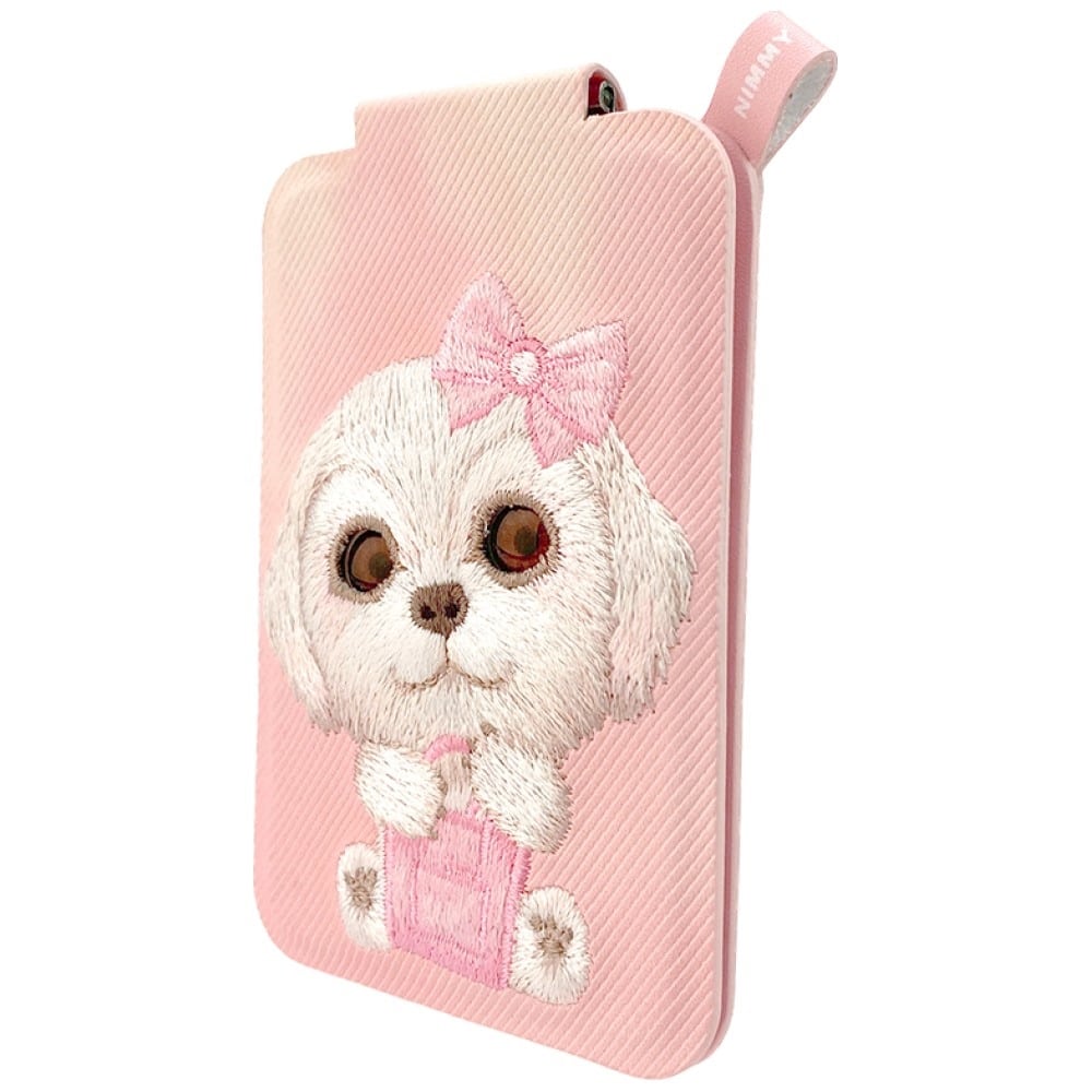 Μαγνητική βάση πορτοφολιού τηλεφώνου Nimmy New Big-Eye Cute Pets 2.0 Dog ροζ - Image 4