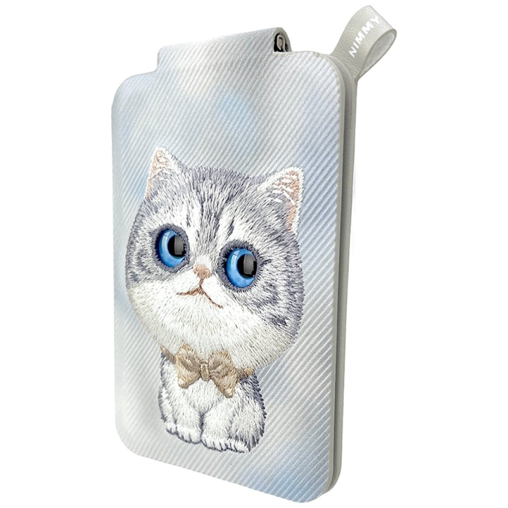 Μαγνητική βάση πορτοφολιού τηλεφώνου Nimmy New Big-Eye Cute Pets 2.0 Cat grey - Image 2
