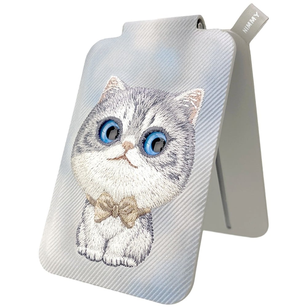 Μαγνητική βάση πορτοφολιού τηλεφώνου Nimmy New Big-Eye Cute Pets 2.0 Cat grey - Image 3