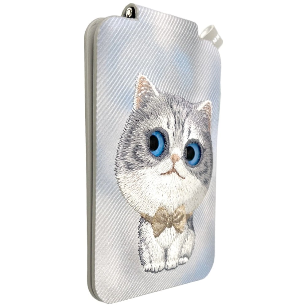 Μαγνητική βάση πορτοφολιού τηλεφώνου Nimmy New Big-Eye Cute Pets 2.0 Cat grey - Image 6