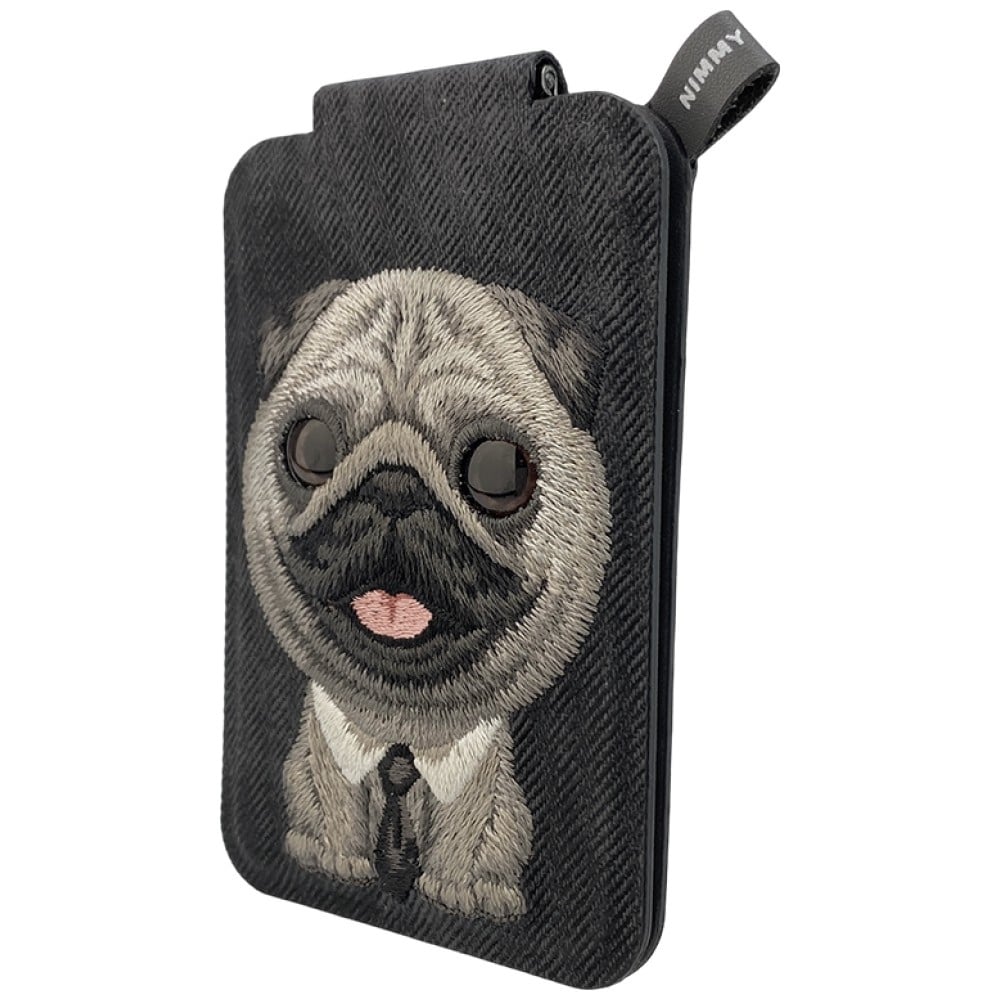 Μαγνητική βάση πορτοφολιού τηλεφώνου Nimmy New Big-Eye Cute Pets 2.0 Dog μαύρο - Image 4