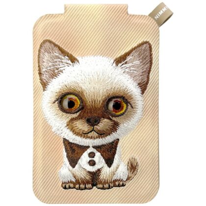 Μαγνητική βάση πορτοφολιού τηλεφώνου Nimmy New Big-Eye Cute Pets 2.0 Cat καφέ