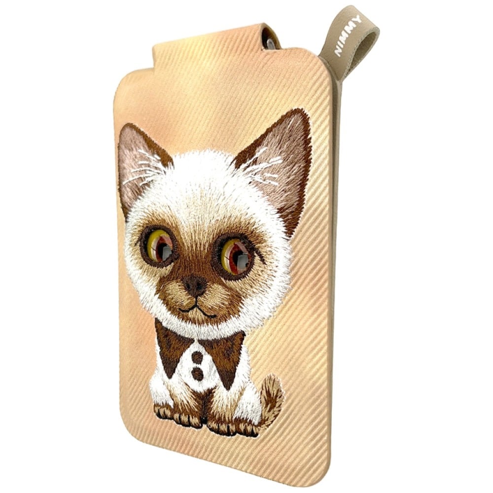 Μαγνητική βάση πορτοφολιού τηλεφώνου Nimmy New Big-Eye Cute Pets 2.0 Cat καφέ - Image 2