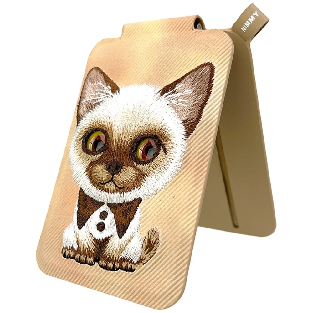 Μαγνητική βάση πορτοφολιού τηλεφώνου Nimmy New Big-Eye Cute Pets 2.0 Cat καφέ - Image 3