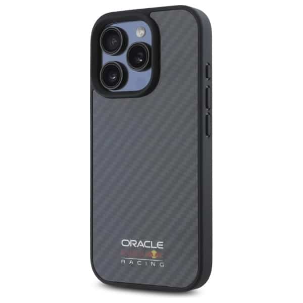 Red Bull Carbon Fiber Shiny Logo MagSafe - θήκη για Apple iPhone 16 Pro - Μαύρο - Image 2