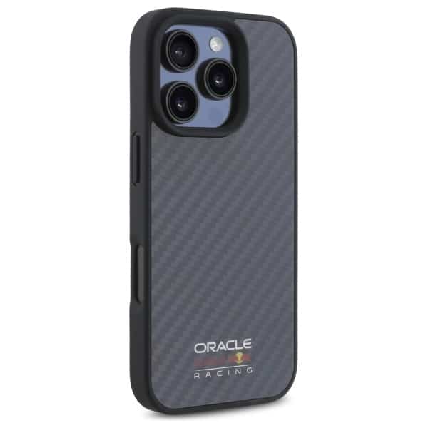 Red Bull Carbon Fiber Shiny Logo MagSafe - θήκη για Apple iPhone 16 Pro - Μαύρο - Image 4
