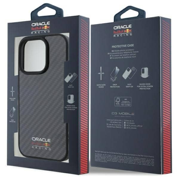 Red Bull Carbon Fiber Shiny Logo MagSafe - θήκη για Apple iPhone 16 Pro - Μαύρο - Image 8