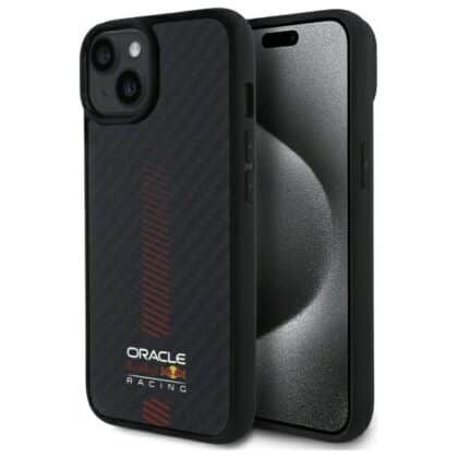 Red Bull Carbon Fiber Power Bar MagSafe - θήκη για Apple iPhone 14 - Μαύρο