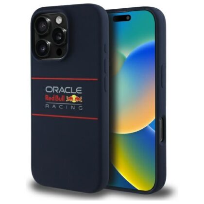 Red Bull Θήκες σιλικόνης οριζόντιου λογοτύπου MagSafe - θήκη για Apple iPhone 16 Pro Max - Μπλε