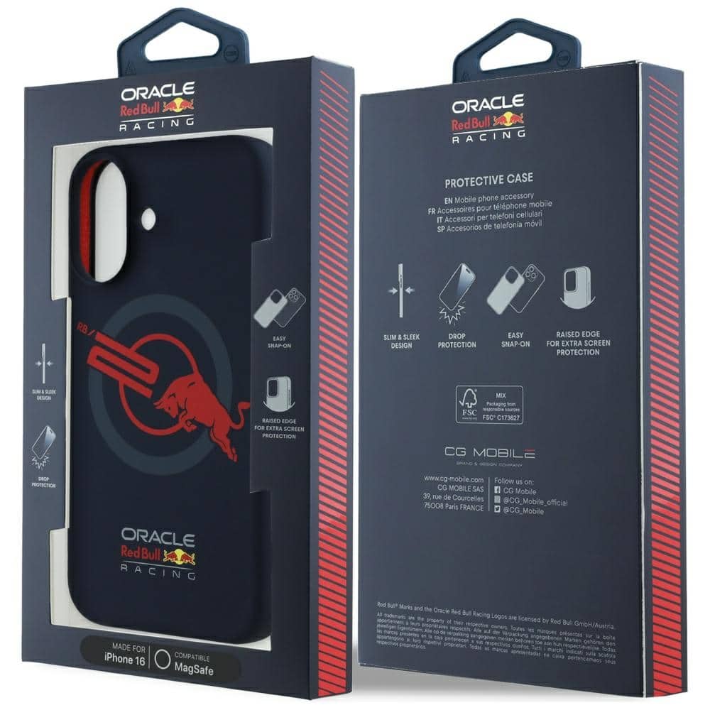 Red Bull Red Bull HC Silicone Λογότυπο με Κόκκινο Πλαίσιο MagSafe - θήκη για Apple iPhone 16 - Μπλε - Image 8