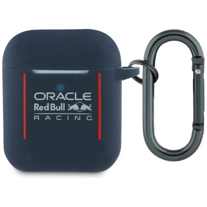 Θήκη Red Bull Σιλικόνης με Λογότυπο & Γραμμές για AirPods 1/2 μπλε σκούρο