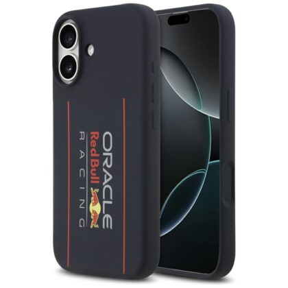 Θήκη Red Bull σιλικόνης με κάθετο λογότυπο MagSafe για iPhone 17, μπλε σκούρο