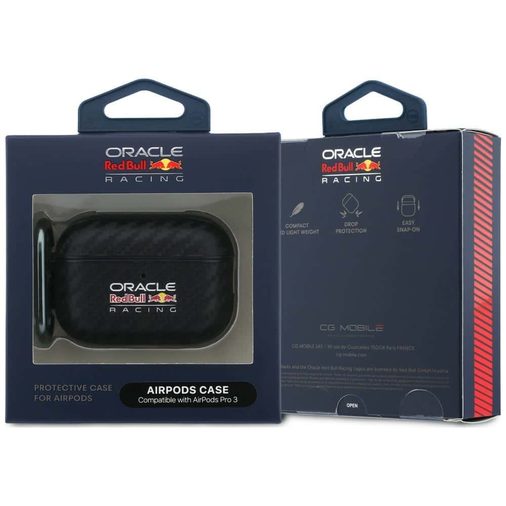 Θήκη Red Bull με λογότυπο Carbon για AirPods Pro 3 μαύρη - Image 4