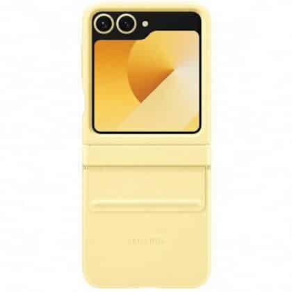 Samsung Flap ECO-Leather - θήκη για Samsung Galaxy Z Flip6 - Κίτρινο