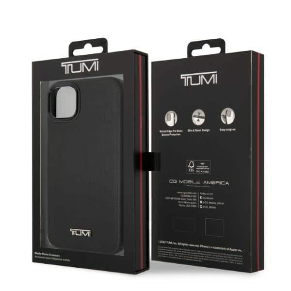 Tumi MagSafe Δερμάτινη Θήκη Ballistic Pattern - θήκη για Apple iPhone 14 / 15 13 - Μαύρο - Image 8